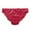 Red, variant on Women Satin Panties Low-Waist Ruffle Milk Silk Sexy Underwear Bikini Briefs Elastic Ladies Underpants Lingerie