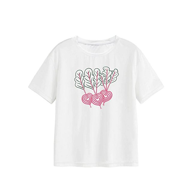 Camiseta para mujer, camiseta ligera de verano para viajes, vacaciones, calle M