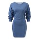 thumbnail image 2 of Gibobby Vestido de punto trenzado Vestido de suéter ajustado sin espalda de punto con cuello en V y manga larga de murciélago para mujer con cinturón(Azul claro,M), 2 of 5