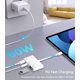 thumbnail image 3 of Adaptador USB-C AKWOR 3 en 1 AUX para auriculares OTG 60W PD, 3 of 8