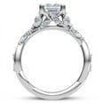 thumbnail image 3 of Empire Jewelry Twisted Vine Solitaire Diamond Engagement Ring - 1.8 Ct Moissanite Asscher Cut Diamond with Accent Stones - 14K White Gold Plated - Perfect for Weddings & Celebrations, 3 of 3