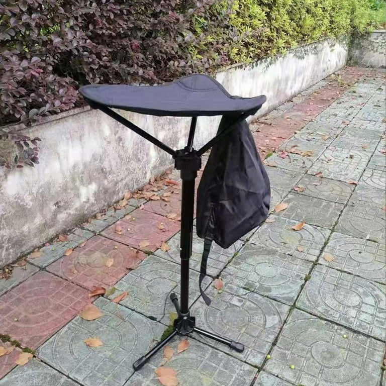Foldable Camping Stool Retractable Hiking Chair one Leg Adjustable Stool Mountaineering Camping Outdoor Barbecue Fishing and Concert 3 Gear