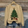 thumbnail image 5 of ABATAB Christmas Sweatshirt for Women Crewneck Long Sleeve Christmas Tree Print Cute Pullover Vacation Casual Trendy Outfits, 5 of 6