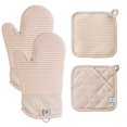 thumbnail image 1 of Juego de guantes de cocina y soportes para ollas, batido de silicona acanalado, 1 of 9