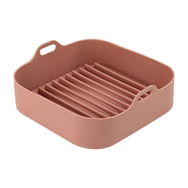 Aire Fryer Silicona Pote Horno Cesta Fried Pollo Pizza Hornear Reemplazo Lavable Pan Pan Hogar Cocina Torta Accesorios Accesorios Café Sweethay HA059263-01