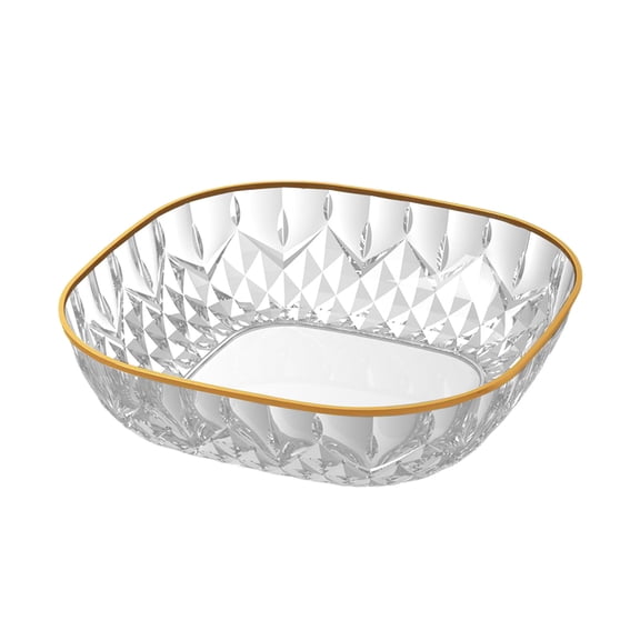 Light Luxury Crystal Bowl, High Transparent Dried Fruit Dish, Snack Candy Plate, Salad Bowl, Home Storage Dinnerware Clear