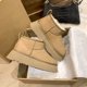 thumbnail image 2 of Botas de nieve antideslizantes integrales de lana de oveja 2023, Mini Botas cortas para Mujer, zapatos gruesos cálidos para invierno para Mujer, Botas para Mujer, 2 of 4