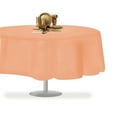 thumbnail image 6 of Peach 6 Pack Premium Disposable Plastic Tablecloth 84" Inch Round Table Cover By Grandipity, 6 of 7
