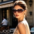 thumbnail image 2 of Gafas de Sol Joopin Gran Mariposa Sobredimensionadas Negro/Marrón para Mujer, 2 of 6