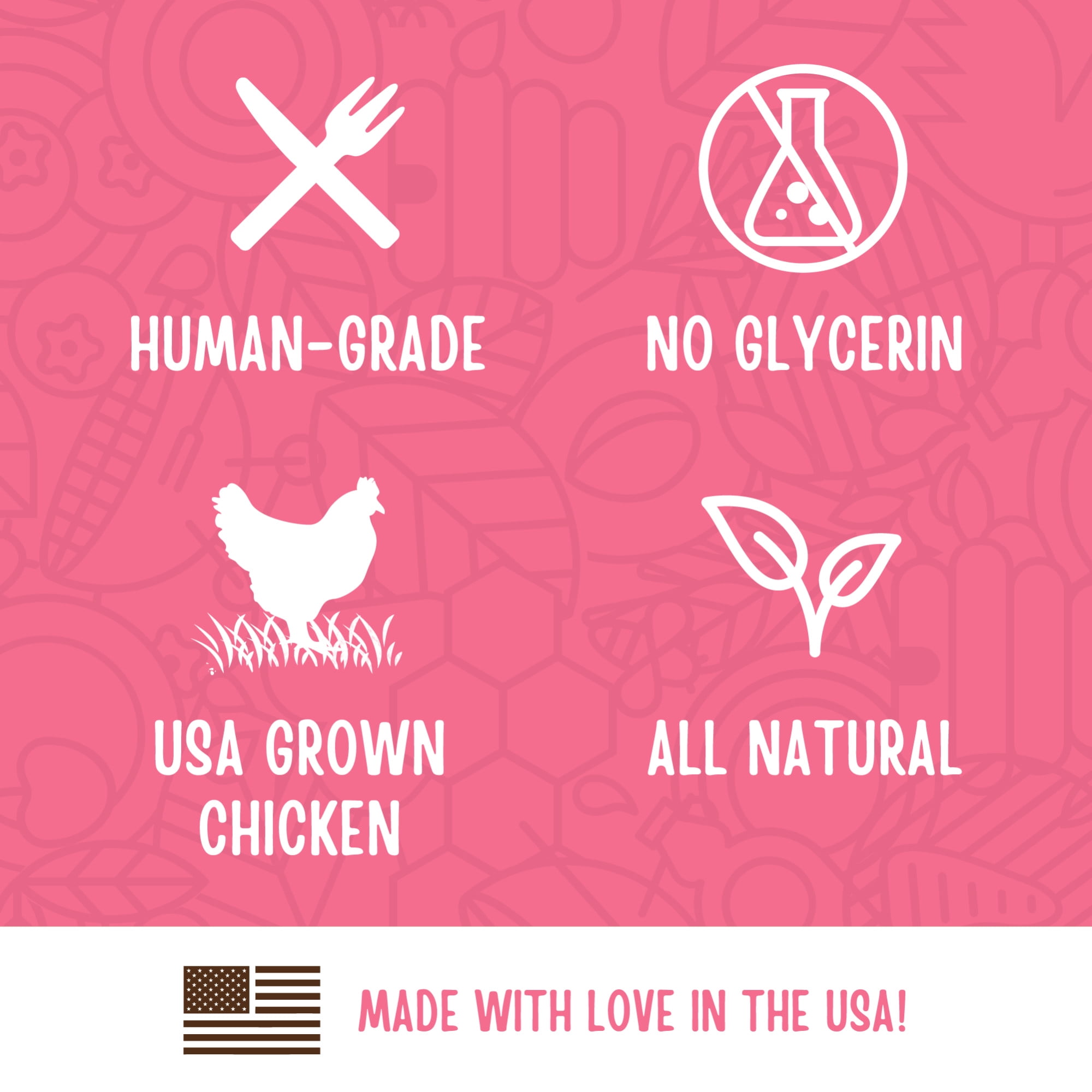 Full Moon All Natural Human Grade Dog Treats, Chicken Strips, 24 Ounce, Dry