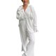 thumbnail image 4 of VISgogo Traje de pantalón de dos piezas para mujer, blusa de manga larga de color liso y pantalones de corte recto VISgogo  moda, 4 of 9
