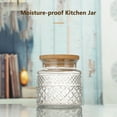 thumbnail image 1 of YAOMOBB Airtight Glass Jar Vintage Pattern Glass Storage Jar Bamboo Lid Large Capacity Kitchen Storage Container Good Sealing, 1 of 7