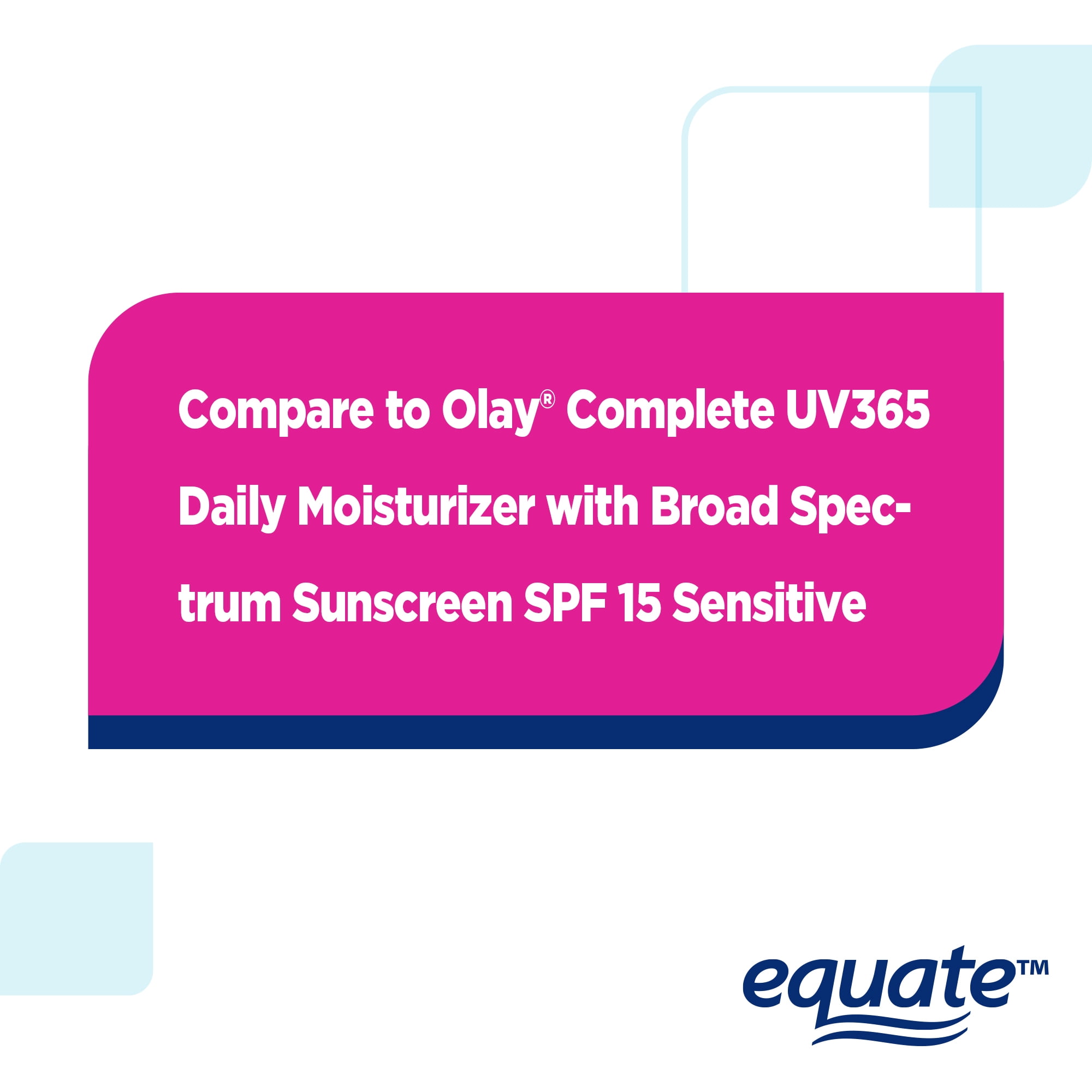 Equate All-Day Moisturizing Lotion for Sensitive Skin with Broad Spectrum SPF 15 Sunscreen, 6 fl oz