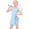 thumbnail image 2 of Girls Sleeveless Tennis Golf Sport Dress Outfit Athletic Pleated Skirts Set with Short 3 to 12 Years, 2 of 5