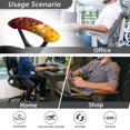 thumbnail image 6 of HELLHERO Maple Leaf Print Office Chair Armrest Covers 2 Pcs, Cardinal Pattern Removable Desk Chair Arm Rest Covers, Stretchable Office Chairs Armrest Cover Padded, 6 of 7