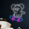 thumbnail image 2 of Handmadetneonsign Koala Skateboarding Neon Sign, Skateboard Koala Bear Led Sign, Koala Skateboarder, 2 of 5