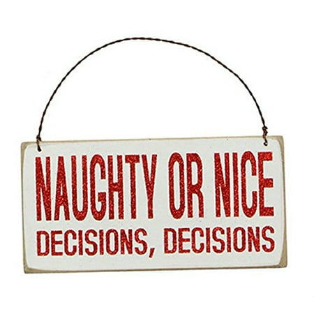 Primitive Decor Clearance Naughty or Nice Decisions Hanging 6