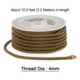 thumbnail image 2 of 2uds Nylon Hilo Cordel Rebordear Cordón 4mm Extrafuerte Trenzado Artesanía Cuerda para Pulseras Joyería Fabricación Bricolaje Artesanía 3,2 M/10,5 Pies, Oscuro Caqui Unique Bargains cordón de abalorios, 2 of 7