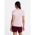 thumbnail image 3 of Time and Tru Women's Slim V Neck Tee with Short Sleeves, Sizes XS-XXXL, 3 of 5