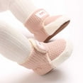 thumbnail image 2 of MEZZALL Child Winter Baby Outdoor Shoes Solid Color Plush Warm Anti- Rubber Sole For Learning To Walk Soft Soled Boots Boys Girls Trendy Footwear, 2 of 6