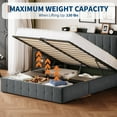 thumbnail image 5 of Full Lift Up Storage Bed Frame,Upholstered Platform Bed with Storage Headboard,Hydrualic Underneath Storage,No Box Spring Needed,Easy Assembly, 5 of 8