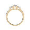 thumbnail image 3 of solitaire jewels 1CT Round Moissanite 3 Stone Engagement Ring For Women, 14K Yellow Gold, 3 of 5