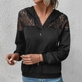thumbnail image 4 of Xcmzpl Hoodies for Women Casual Solid Color Hooded Sweatshirt Holiday Sweater Tops Comfort Long Sleeve Blouses Fall Fashion, 4 of 8