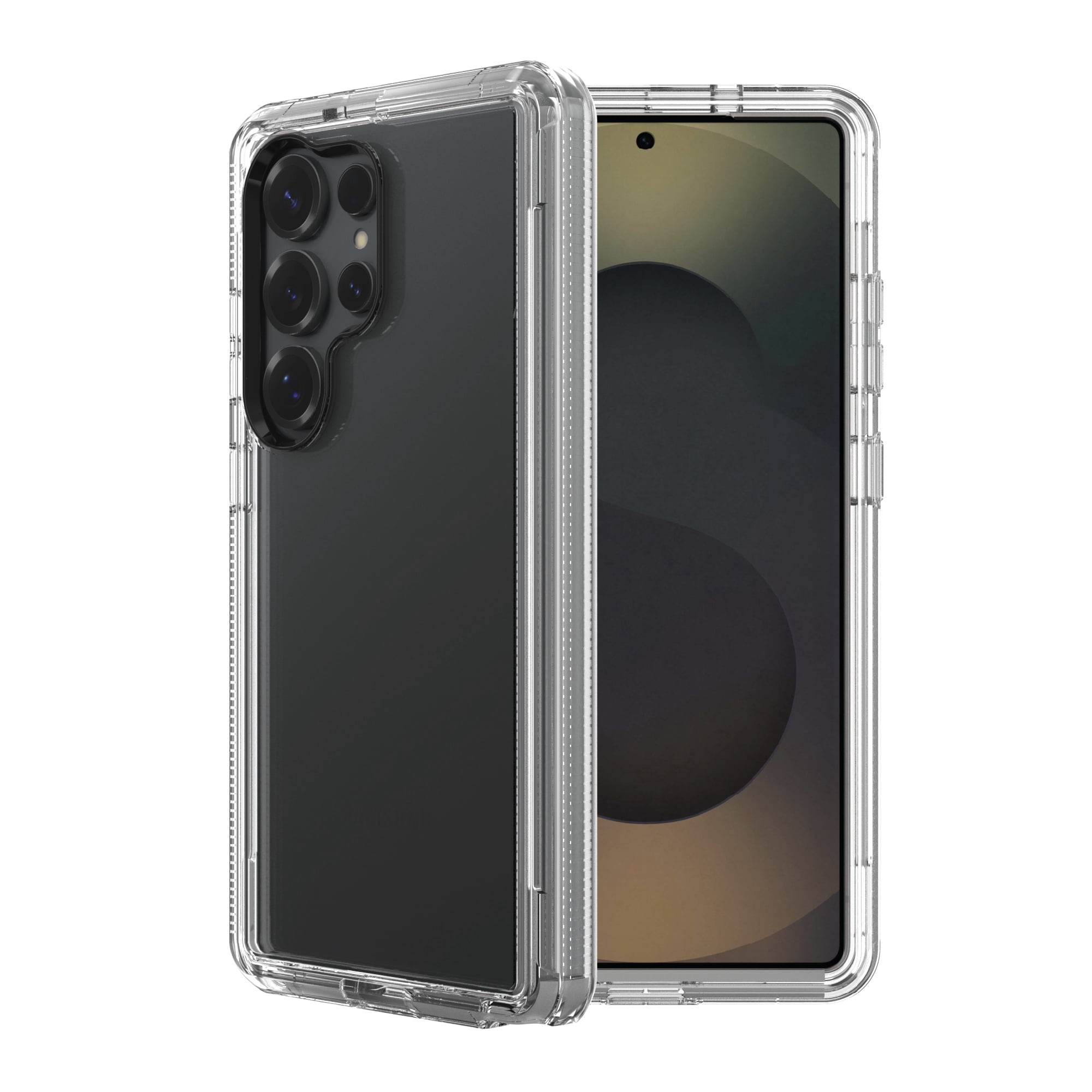 onn Rugged Phone Case for Samsung Galaxy S25 Ultra - Clear