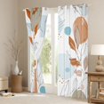 thumbnail image 3 of jejeloiu Vintage Botanical Leaf Black Out Curtains,Rustic Botanical Curtains Pack of 2 (42x63 Each) For Girls Boys, 3 of 6