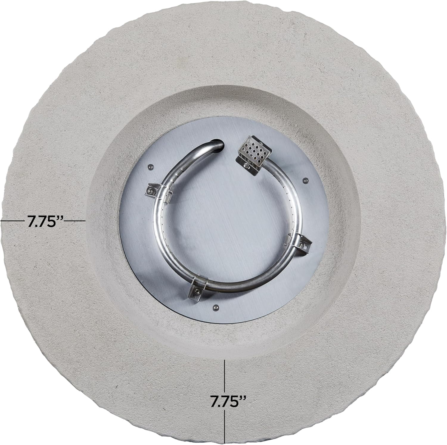 Real Flame Scottsdale 40" Round Stone Propane Fire Pit Table in Beige