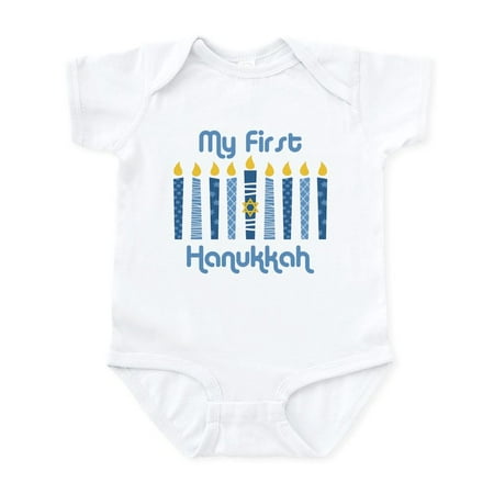 

CafePress - 1St Hanukkah Candles Infant Bodysuit - Baby Light Bodysuit Size Newborn - 24 Months