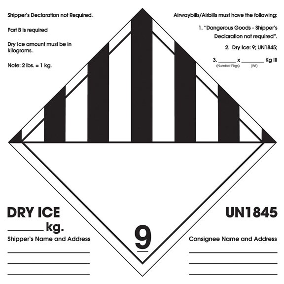 Tape Logic Label,Shippers Declaration Not Required DL1281