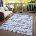 thumbnail image 5 of HomeRoots 622683 3 x 5 ft. Blue, Ivory & Sky Blue Striped Washable Transitional Indoor & Outdoor Rectangle Area Rug, 5 of 9