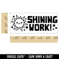 thumbnail image 2 of Shining Work Happy Sun Teacher Student School Self-Inking Rubber Stamp Ink Stamper - Blue Ink - Small 1-1/2 Inch, 2 of 7