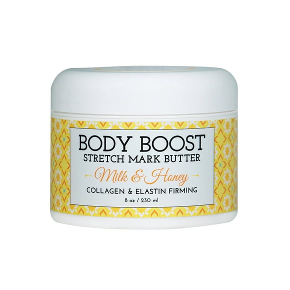 Crema para estrías Body Boost, leche y miel, embarazo seguro