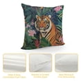 thumbnail image 4 of Tiger Throw Pillow Covers African Safair Animal Pillow Covers Wildlife Nature Cushion Covers for Kids Boys Adult Palm Tree Leaves Decorative Pillow Covers Sofa Bed Couch, 4 of 5