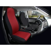 Auto Drive 1Piece Atlanta Car Seat Covers Polyester Jacquard Red - Universal Fit, 2202SC264