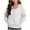 White, variant on Maqroz Girls Polka Dots Jackets Cute Print Hoodie Jacket Long Sleeve Zip Up Casual Fall Winter Trendy Outerwear with Pockets White,4-5 Years