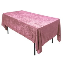 AK TRADING CO. Lush Panne Velvet Tablecloth - 60 x 102 Inch Rectangular Table Cover  Great for Buffet Table, Parties, Holiday Dinner, Wedding & Baby Shower Pink, 60 x 102 Inch