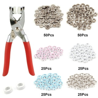 200 Sets Sew-on Snap Buttons Metal Snap Fastener Buttons Press Button for  Sewing Clothing 10mm 8.5mm 