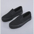 thumbnail image 2 of Mens Slip on Sneakers Loafers Shoes Canvas Black Shoes Canvas White Casual Fashion Shoes, 2 of 14