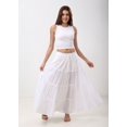 thumbnail image 2 of Sunzeyvora Women’s Cotton Tiered Maxi Skirt – Long Flowy Boho Skirt with Elastic Waist - Without Pockets, 2 of 6