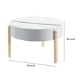 thumbnail image 5 of Round Wooden Coffee Table with Hidden Storage White and Brown - Saltoro Sherpi, 5 of 5