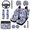 Blue Camo Duck Pattern, variant on 15-Piece Pink Leopard Print Theme Car Seat Cover Set, High Elastic Durable Car Seat Cover Full Set, Suitable for Vans Cars Vehicles