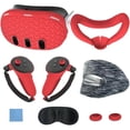 thumbnail image 1 of Ensemble d'Accessoires VR pour Meta Quest 3, Comprend 7 Pcs : Couvre-Visage Protecteur, Poignées de Manette, Couvre-Casque, Protecteur d'Objectif et Couvre-Coquille, 1 of 8
