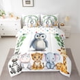 thumbnail image 3 of Feelyou Kawaii Antarctic Penguin Twin Bedding Sets 7-Piece for Teens, Tiger Elephant Bedding Comforter Set, Eucalyptus Leaves Botanical Reversible Sheet Sets, Microfiber Bedroom Decor, 3 of 9