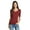 Burgundy, variant on Women's Slim Athletic Fit Neck Tshirt Half Sleeves Top (White, Medium)