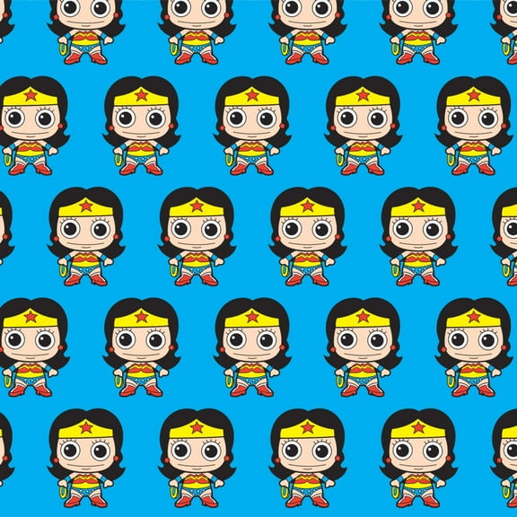 Wonder Woman Cute Chibi Premium Roll Gift Wrap Wrapping Paper