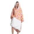 thumbnail image 3 of Sudadera con capucha de gran tamaño Wearale con manta de franela Sherpa polar cálida y suave para invierno para niños y adultos, jersey cómodo, 3 of 6