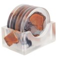 thumbnail image 4 of ZOUSSIQI 6Pcs Drink Coasters Rack Set Heat Insulation Pine Wood Resin Cup Pad Tabletop Protection(Round Coaster Rack ) JU316-5540, 4 of 13
